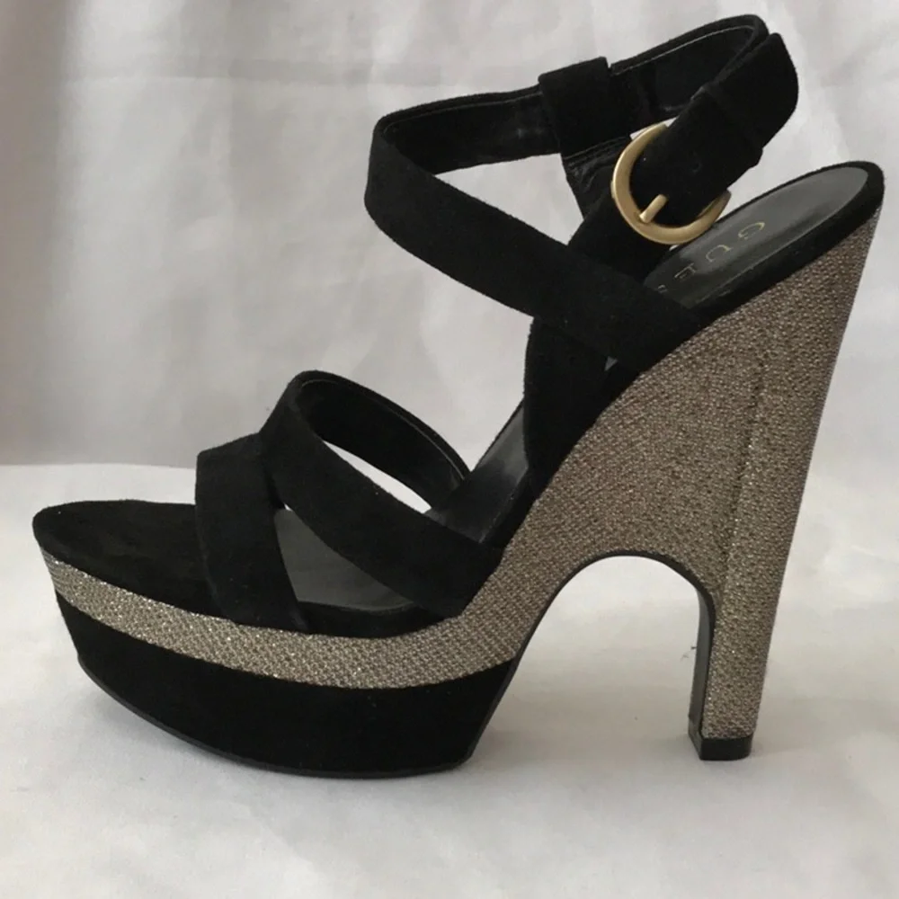 NEW GUESS JOYAN BLACK SHOES SZ 8.5